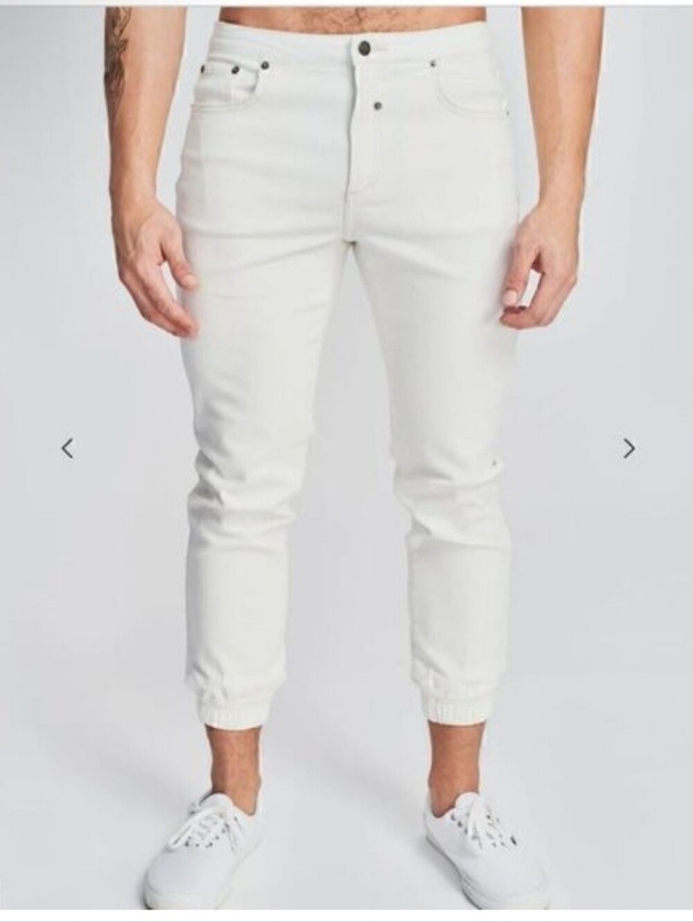SER.O.YA Dakota White Men's Relaxed Jogger Jeans